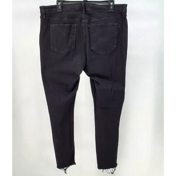 Old Navy Womens 16 Rockstar Super Skinny Ankle Mid Rise Black Jeans Pre-Owned - Picture 2 of 5